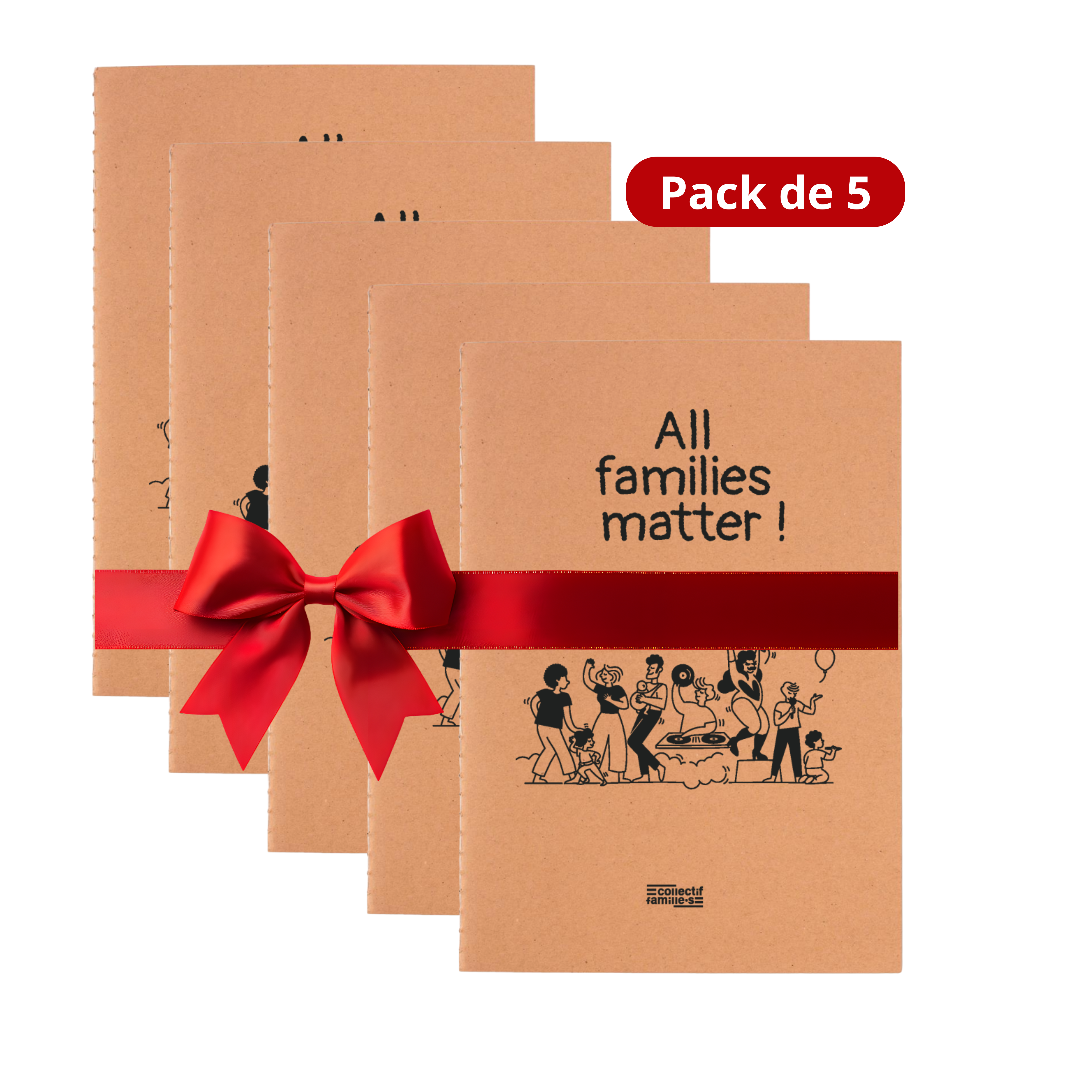 Lot de 5 carnets All Families Matter
