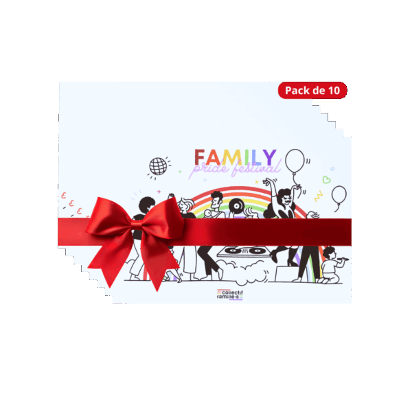 Pack de 10 cartes postales Family Pride Festival